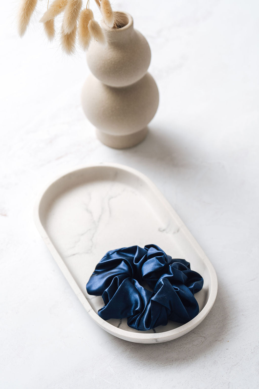 Svilena elastika za lase - Royal Blue, 5cm